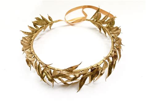 Gold Leaf Crown Greek Hair Laurel Man Crown Midsummer Etsy