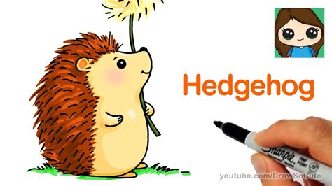 How To Draw A Hedgehog Easy Youtube