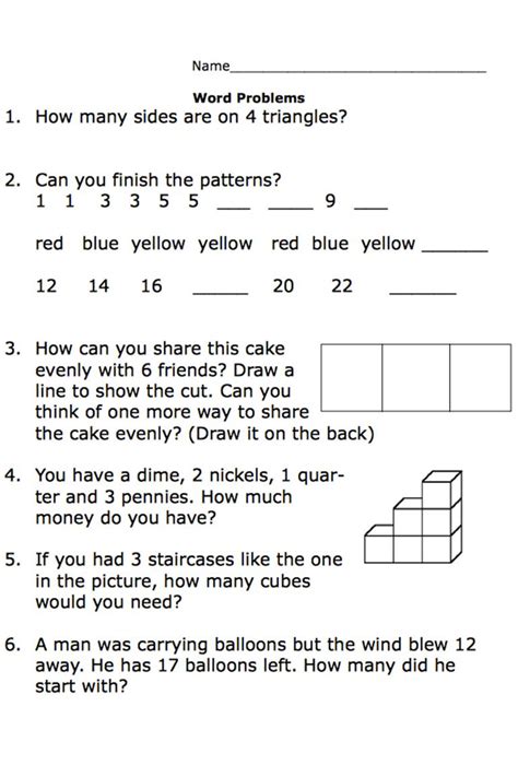 Numbers from 1 to 20 grade/level: Printable Second-Grade Math Word Problem Worksheets