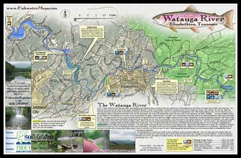 Map Of Watauga River Tennessee And North Carolina Trout Pro Store