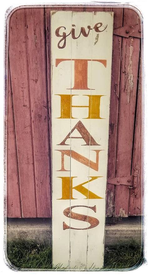 Rustic Wood Give Thanks Sign For Porch Rustic Welcome Sign Give Thanks