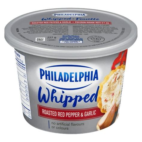 Philadelphia Whipped Roasted Red Pepper And Garlic Cream Cheese Product