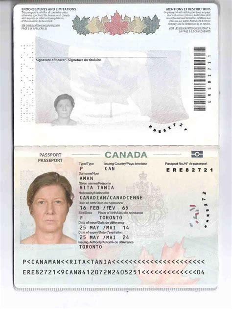 Canadian Passport Template Fill Out And Sign Printabl