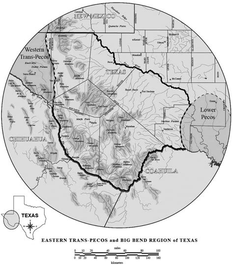 Map Of Eastern Trans Pecos And Big Bend Region Download Scientific