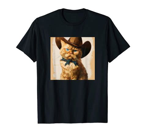 Caterpillar Meowdy Impressionist Oil Painting Orange Cat In A Cowboy