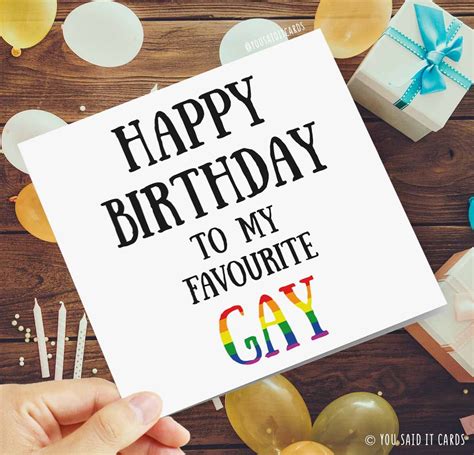 Feliz Cumpleaños A Mi Gay Favorito Tarjeta De Felicitación Etsy