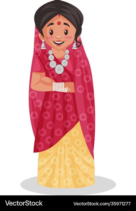 Indian Rajasthani Woman Cartoon Royalty Free Vector Image