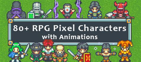 80 Rpg Sprites W Animations 2d Game Sprites Pixel Art Games Pixel