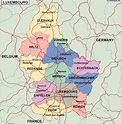 Luxemburg Politische Karte