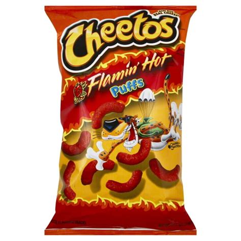 Cheetos Puff Flamin Hot Cheese Flavored Snacks 85 Oz