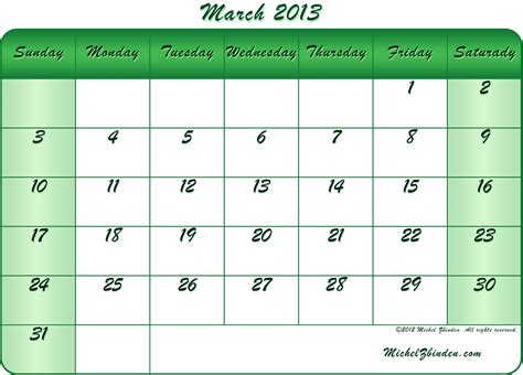 March 2013 Calendar Printable 56 Francis Moran And Associatesfrancis
