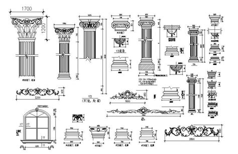 Multiple Column And Classic Interior Blocks Cad Drawing Details Dwg