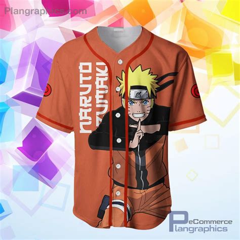 Naruto Uzumaki Baseball Jersey Shirt Naruto Anime Merch Clothes