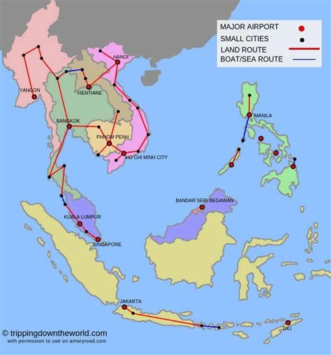 Himmel Vervielfältigung Unterscheiden backpacking route south east asia