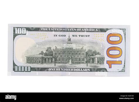 Back Of New One Hundred Dollar Bill Stock Photo Royalty Free Image