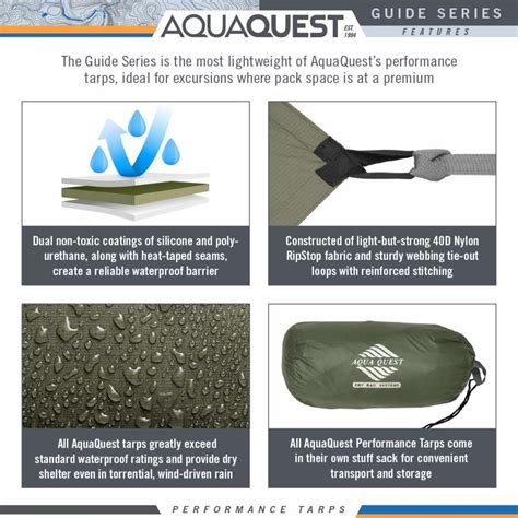 Aqua Quest Guide Tarp Ultralight Waterproof Halifaxtrails