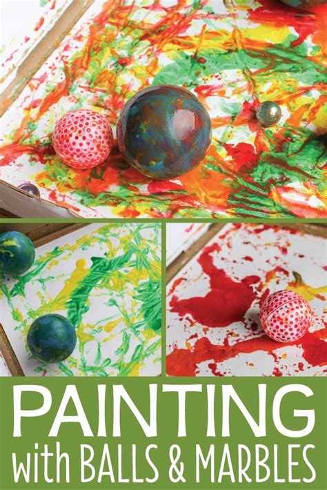 Painting With Balls How To Easily Combine Art And Science Preschool