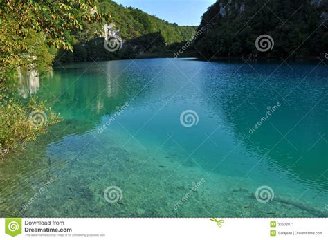 Turquoise Lake In Plitvice Croatia Stock Image Image