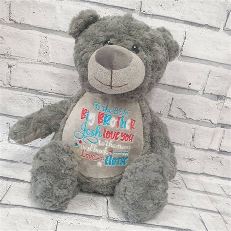 Personalised Teddy Bear Embroidered Baby Teddy New Baby Gift Big