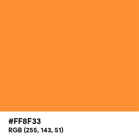 Rainbow Orange Color Hex Code Is Ff8f33
