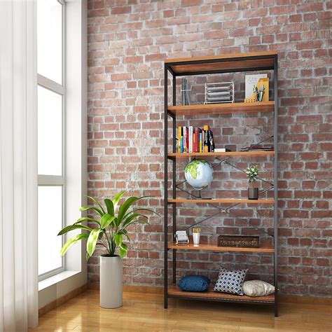 But what makes it even better is that. 5 tier Wooden Bookcase Book Shelves Organizer Western ...