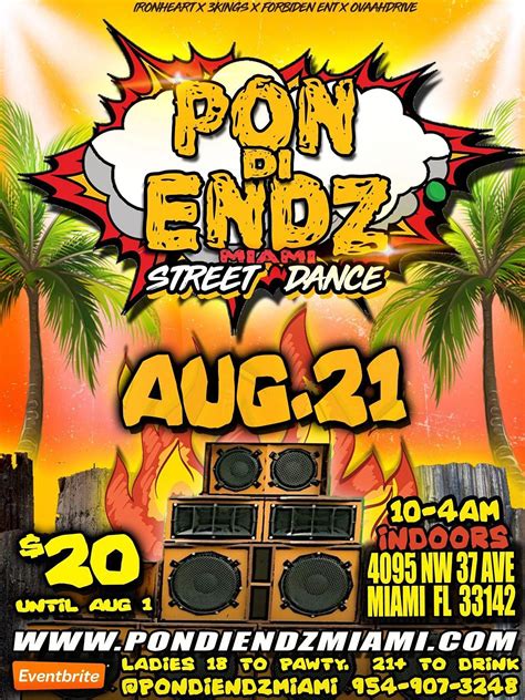 Pon Di Endz Miami Street Dance Ladies Free B4 1am Di Endz Hq Miami