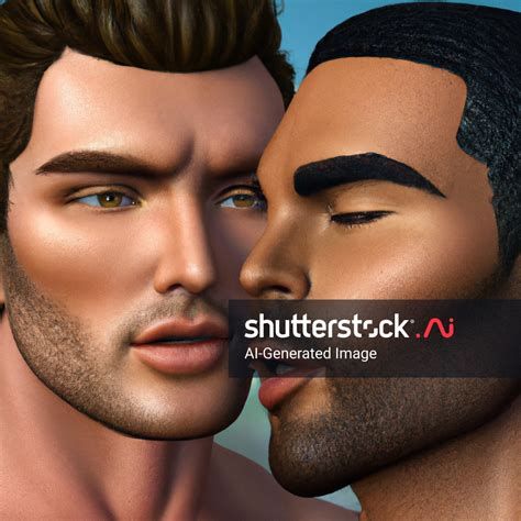 Close Photo Two Handsome Men Husbands Ai 生成图片2258279103 Shutterstock