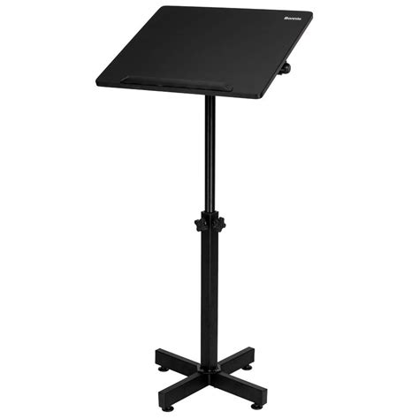 Bonnlo Mobile Lectern Podium Stand Height Adjustable Church Classroom