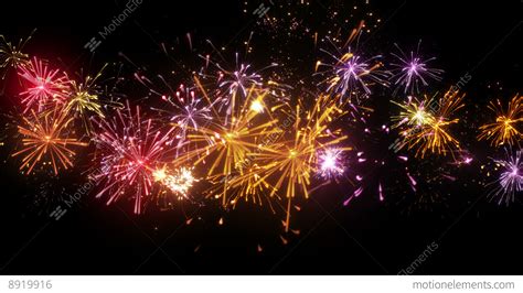 Beautiful Fireworks Seamless Loop Animation 4k 4096x2304 Stock