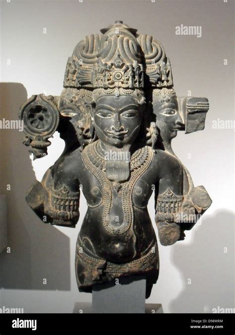 Brahma Sculpture From The 11th 12th Century Gwalior India Stock