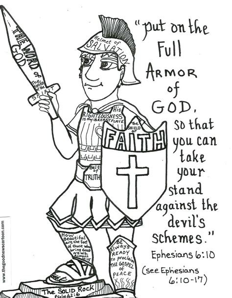 Armor Of God Coloring Pages At Free Printable