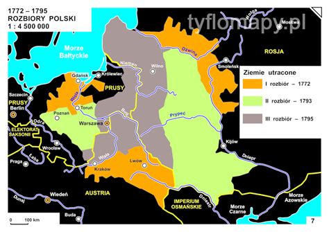 Mapa Rozbiory Polski Kraków Mapa