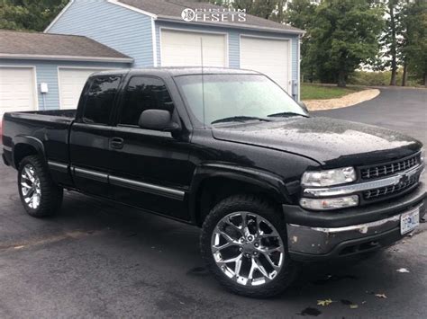 2002 Chevrolet Silverado 1500 With 22x9 24 Oe Creations Snowflakes And