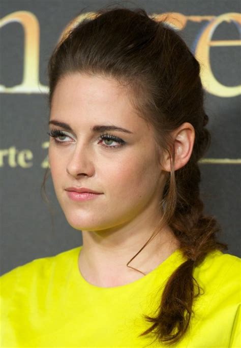 Kristen Stewart Braided Ponytail Hairstyle For Long Hair Popular Haircuts