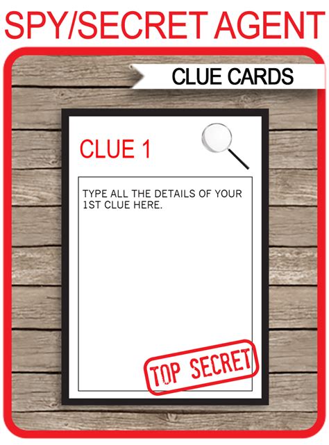 Printable Clue Board Game Cards