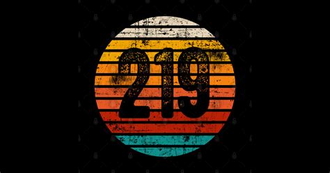 Distressed Vintage Sunset 219 Area Code 219 Area Code Posters And