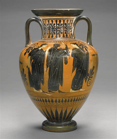 An Attic Black Figured Neck Amphora A Vases Sculpture Art Vase