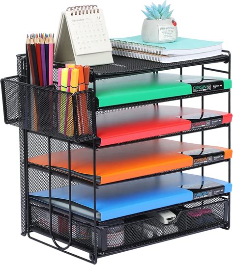 Buy Samstar Paper Letter Tray 5 Tier Desk File Organizer Paper Shelves