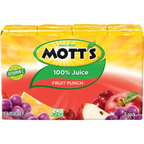 Motts 100 Apple White Grape Juice 675 Fl Oz Boxes 8