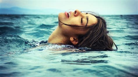 Wallpaper Face Women Sea Water Underwater Emotion Swimming Ocean Wave Photo Shoot