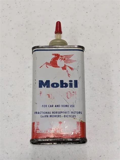 Vintage Mobil Pegasus Handy Oil Can 4oz Empty Socony Mobil Oil Co
