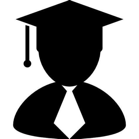 Graduate Man Silhouette Free Education Icons