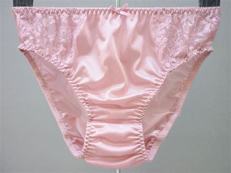 Vintage Sexy Sissy Sheer Lace Nylon Panties Hi Cut Briefs Knickers