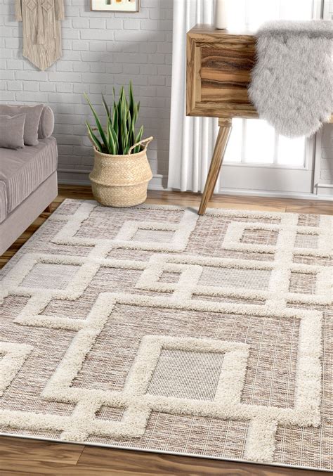 Well Woven Bellagio Contemporary Geometric Squares Area Rug Off White