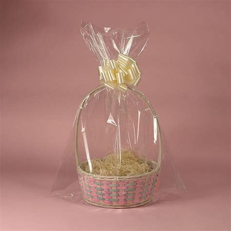 Clear Plastic Cellophane Basket T Wrap Bag By Luxepartysupply