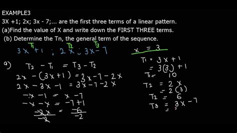 Grade 10 Linear Number Patterns Example 3 Youtube