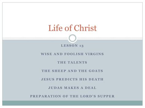 Ppt Life Of Christ Powerpoint Presentation Free Download Id8815674