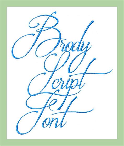 Brody Font 2 Inch Machine Embroidery Font Bling Sass And Sparkle