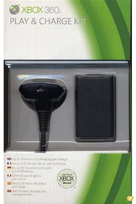 Xbox 360 Elite Play And Charge Kit Black Games Accessories Zavvi