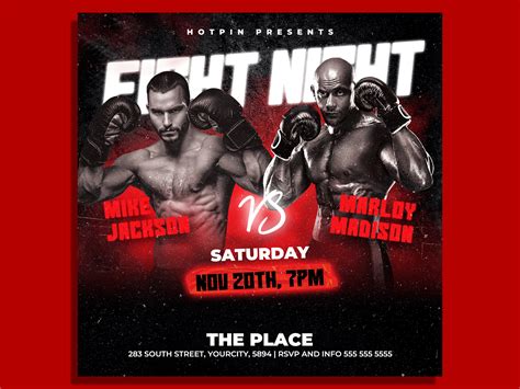 Mma Boxing Flyer Template By Hotpin On Dribbble